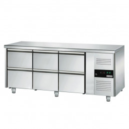 ФотоХолодильный стол ЕСО - 1,8 x 0,7 m / 6 выдвиж.секции GGM Gastro