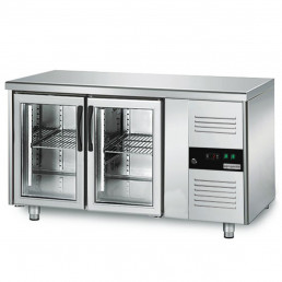 Холодильный стол для напитков PREMIUM - 1,36 x 0,7 m (2 стекл.дверцы / мощность: 275 Вт) GGM Gastro