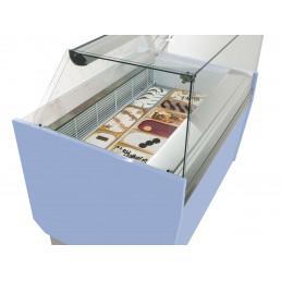 Вітрина для морозива 1,56 x 0,92 - світло-блакитна GGM Gastro