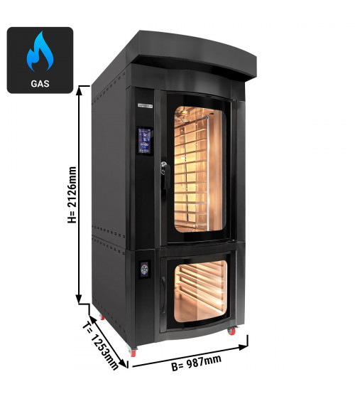 ФотоРотационная газовая пекарня / конвекционная печь - 10 x EN 60 x 40 см - с расстойным шкафом GGM Gastro