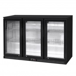 Барний холодильник - 320 л - 3 прозорі розпашні двері GGM Gastro