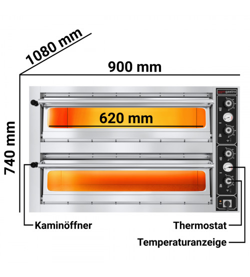 ФотоПечь для пиццы, 6+6 х 30 см, 2 камеры