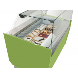 Вітрина для морозива 1,56 x 0,92 - світло-зелена GGM Gastro