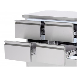 Холодильный стол PREMIUM - 2,2 x 0,7 m (1 дверца / 6 выдвиж.секции) GGM Gastro