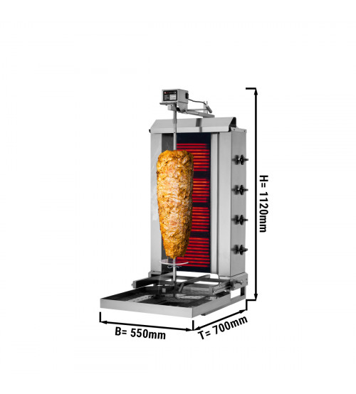 ФотоГриль для шаурми з 4 нагрівальними елементами (рухомі) / макс. 60 кг GGM Gastro