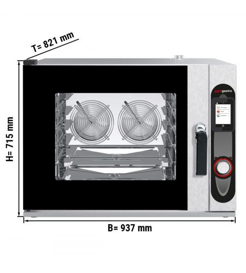 ФотоКонвекційна піч для випічки - сенсорне управління - 4x EN 60x40 GGM Gastro